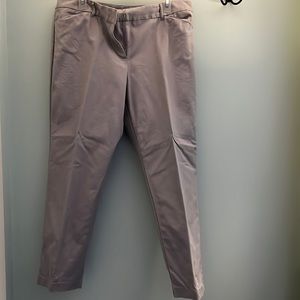 Liz Claiborne “Emma” ankle pants in a soft light gray color